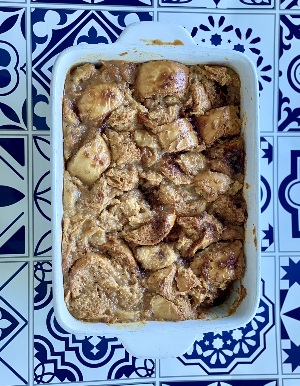 Caramelized Bananas & Rum Pudin de Pan Abuela's Cuban Counter