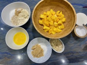 mango crisp with almond dessert recipe