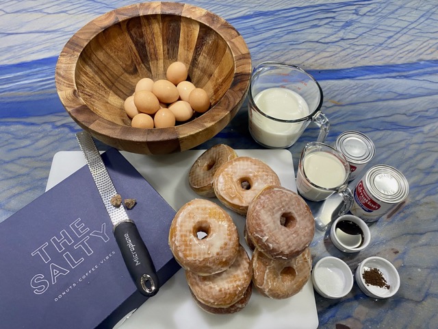 Donut Bread Pudding Set Up