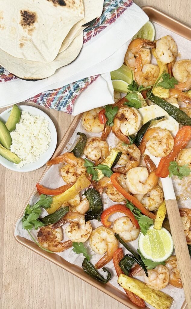 Sheet Pan Shrimp Fajitas Recipe