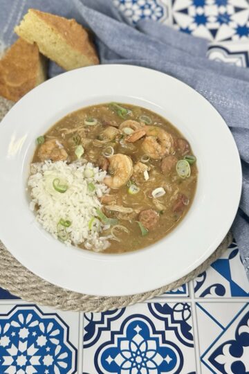 Chicken Sausage and Shrimp Gumbo