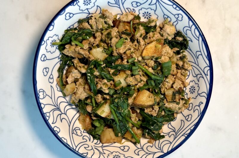 Turkey Leeks and Potato Hash