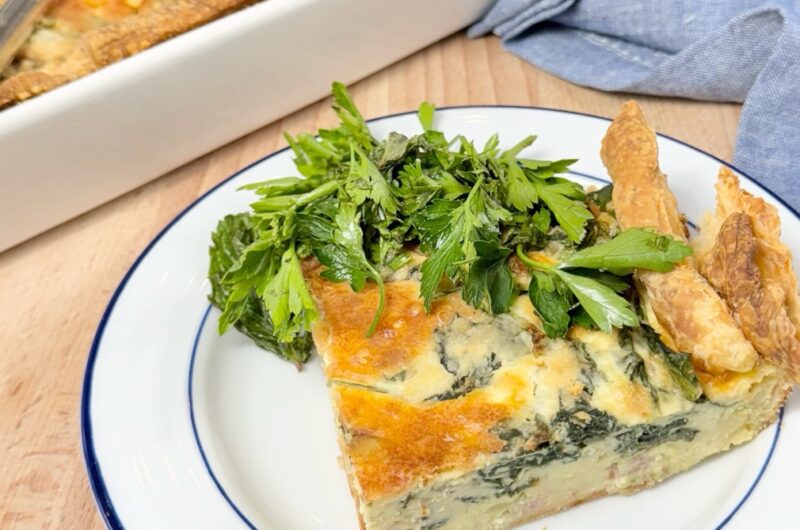 Quick Puff Pastry Quiche with Herb Salad