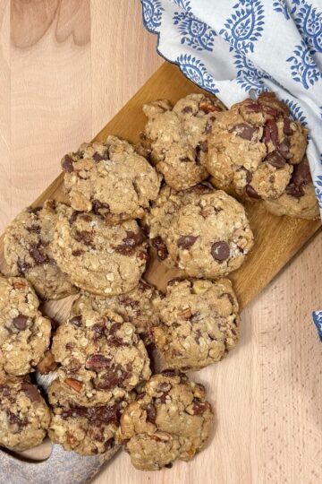 Brown Butter Chocolate Oat Cookies