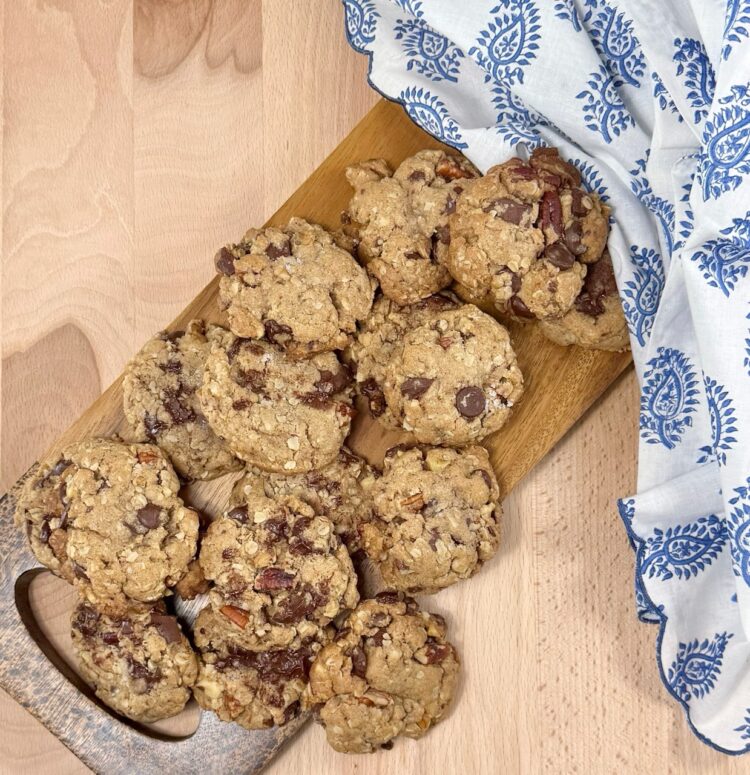 Brown Butter Chocolate Oat Cookies