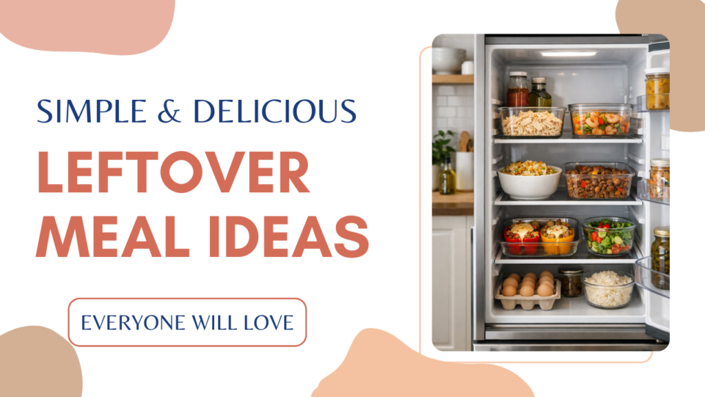 Stuffed peppers are one of the easiest ways to turn leftovers into a complete, satisfying meal. Use what you already have — leftover rice, picadillo, shredded chicken, or even shrimp — and pack it into peppers with a little cheese on top. Bake until tender, and you’ve got something that feels intentional, not thrown together. leftover meal ideas everyone will love