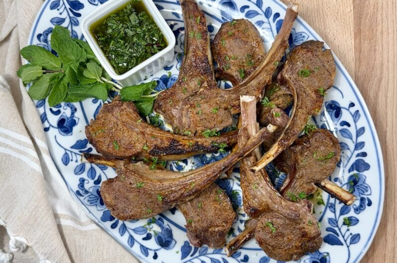 Lamb Chops with Mint Chimichurri