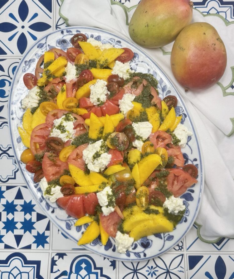 mango tomato caprese salad recipe